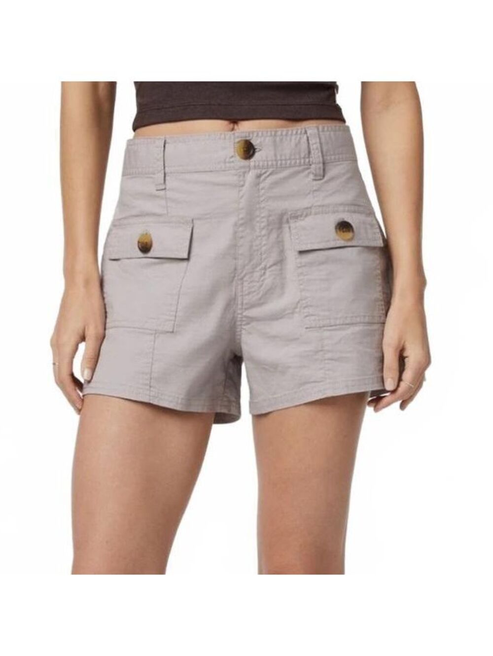 Vuori Vintage Ripstop Utility Shorts Soft Pewter Women's Size Small